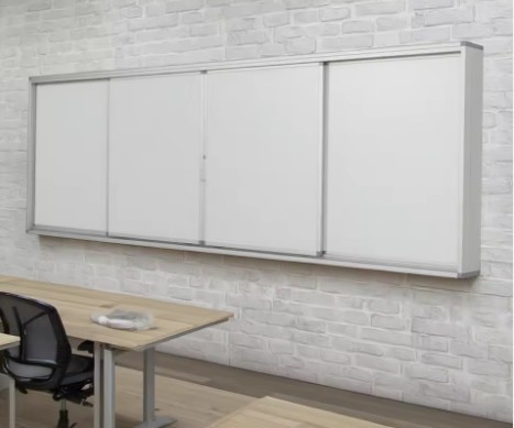 sliding whiteboard rail system